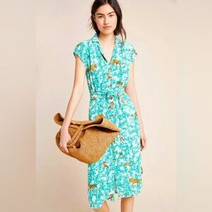 Maeve by Anthropologie Catherine Tiger Shirtdress -size 16W